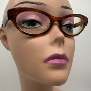 Anne Et Valentin Brown Tortoiseshell Cat-Eye Glasses